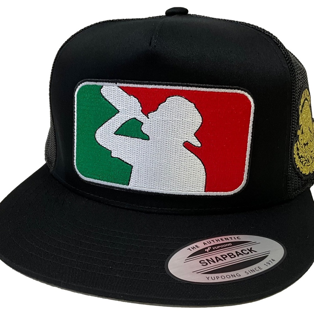 El borracho de México 2 logos hat black mesh the authentic SnapBack